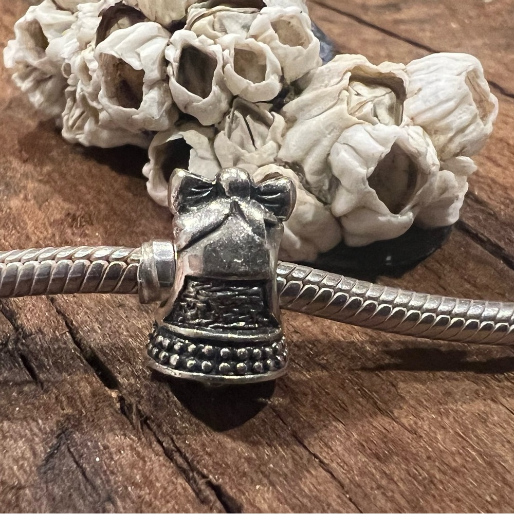 925 European Charm Bell Bead Wedding Christmas Sterling Silver Fits Pandora